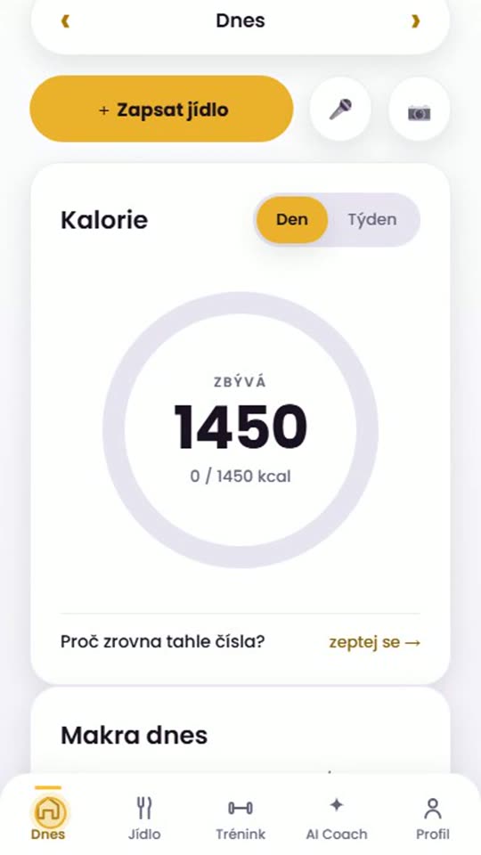 Přepnutí tmavého a světlého režimu v appce Tvůj Coach